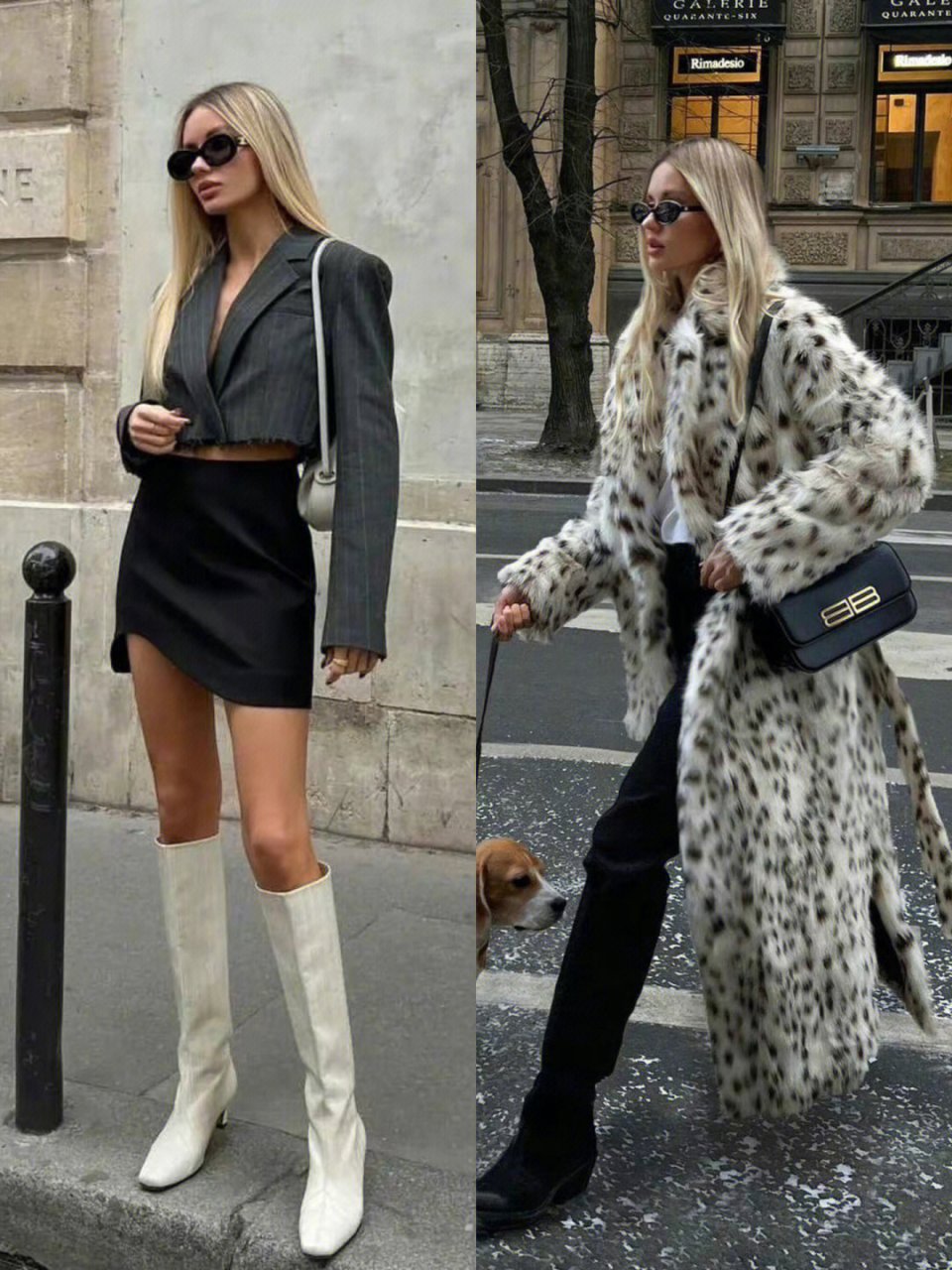 欧美时尚博主冬日街拍|时髦有型的通勤穿搭|||很适合职场生活显气场的