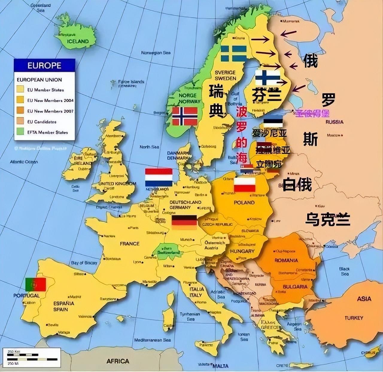 欧洲北约国家地图图片
