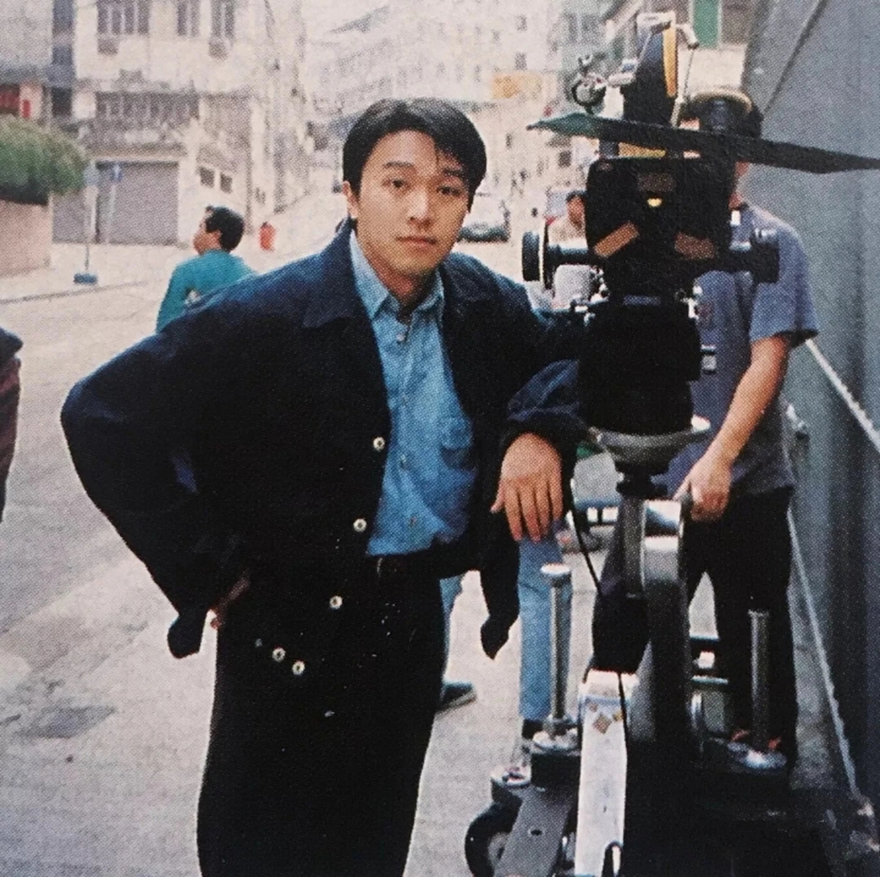 周星驰的逃学威龙3片场照