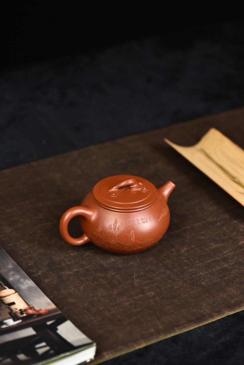 汤宣武【锦上添花】  原矿大红袍  210ml#紫砂壶# #全手工