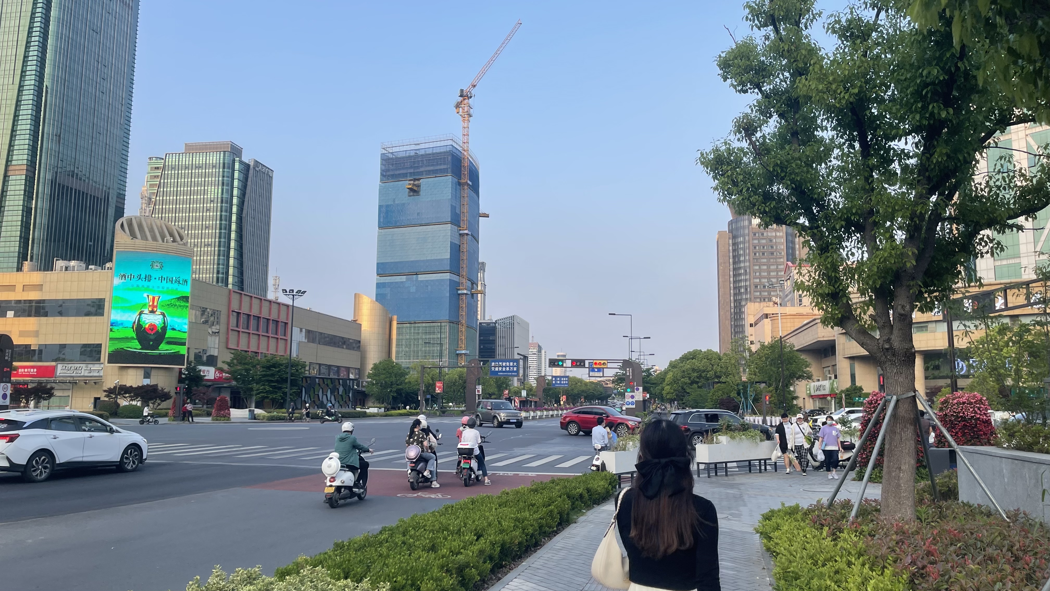 苏州市高新区狮山路城市风光