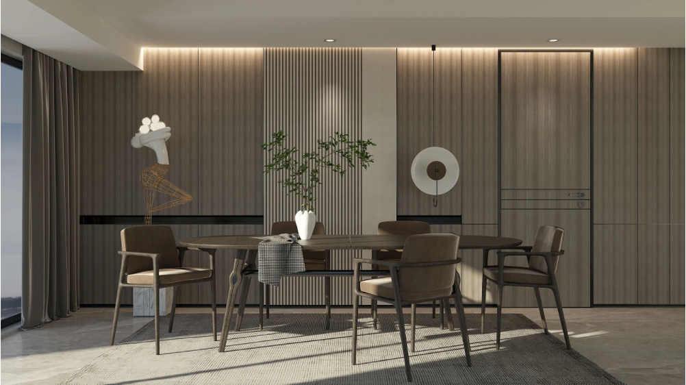 木門+護墻板設計，為您打造彰顯品位的居家空間。