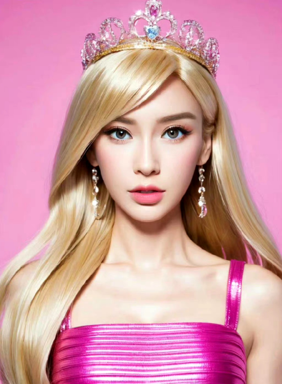 angelababy迪丽热巴芭比造型,这也太好看了吧!两个人都好绝!