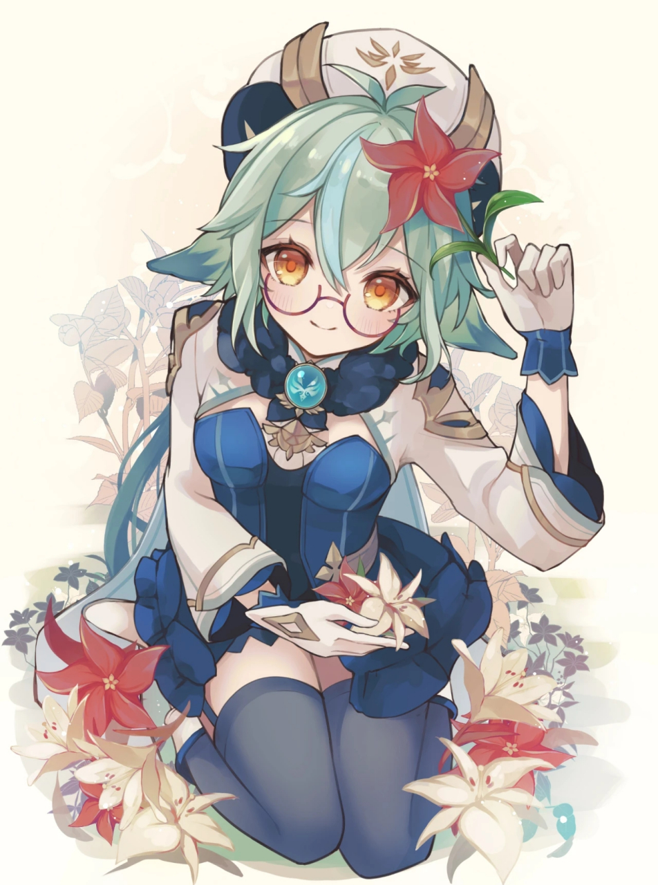 砂糖～》,画师朱緋 茜ΦωΦ,图源pixiv.#原神