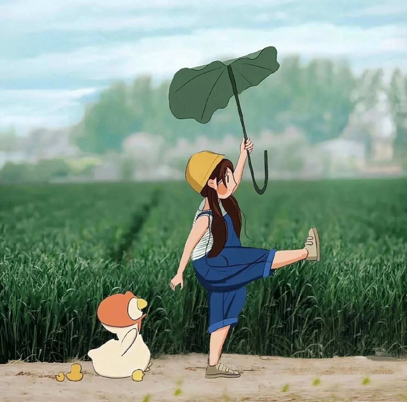 " 治愈系女生头像 . " ​​? #沐风教育# #绘画# #艺术