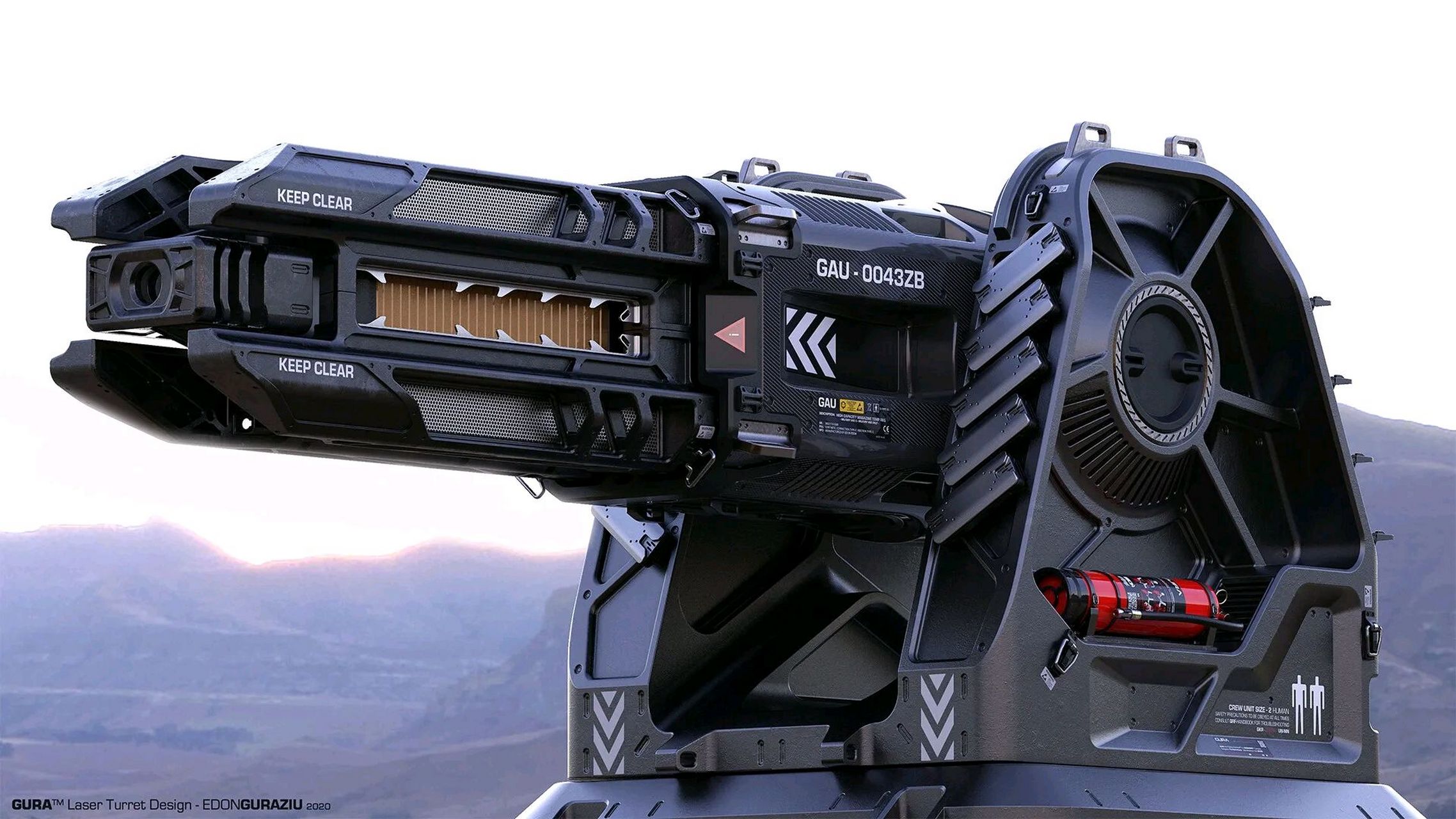 建模欣赏:电磁轨道炮炮塔.#动漫# #模型# #科幻