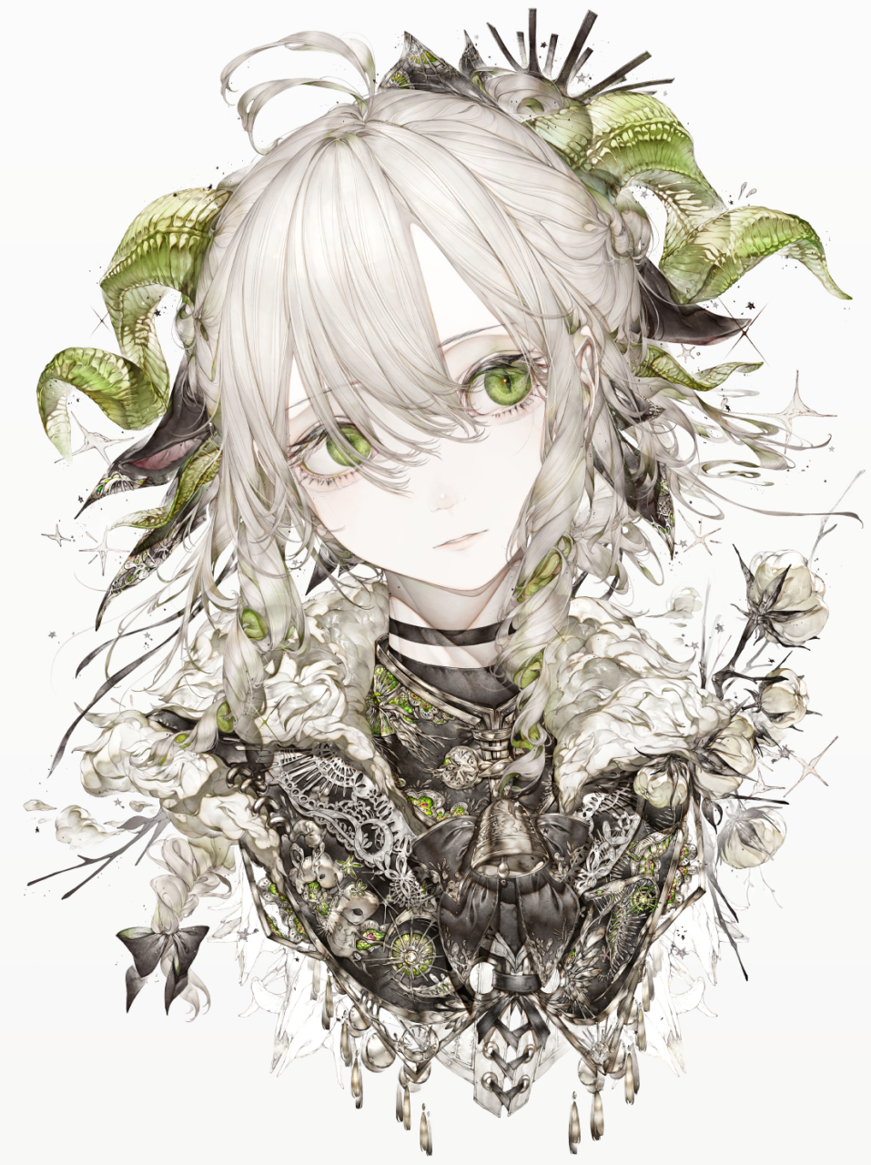 羊角娘99 #动漫头像和壁纸# #插画# #二次元#  画师:ヒトこもる