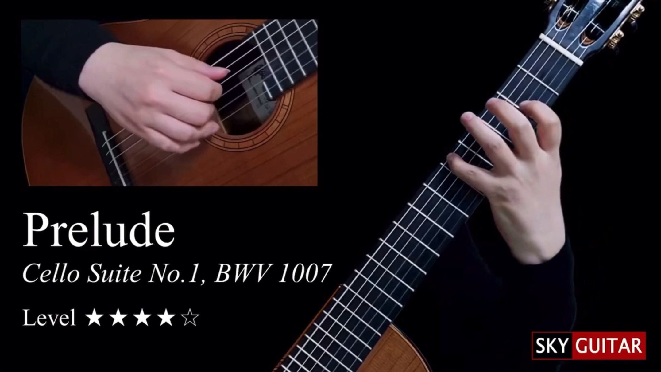 [图]古典吉他 巴赫 无伴奏大提琴组曲 Prelude BWV1007 带谱教学