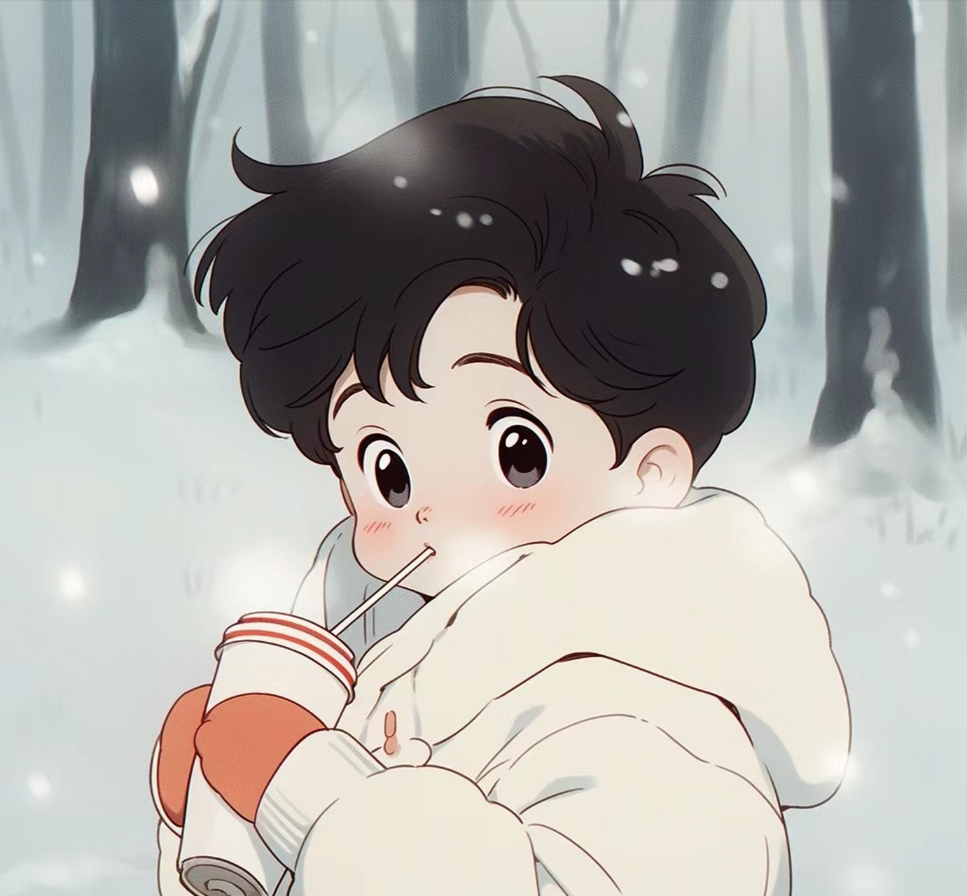 冬天的情侣头像#评论区大神选拔赛