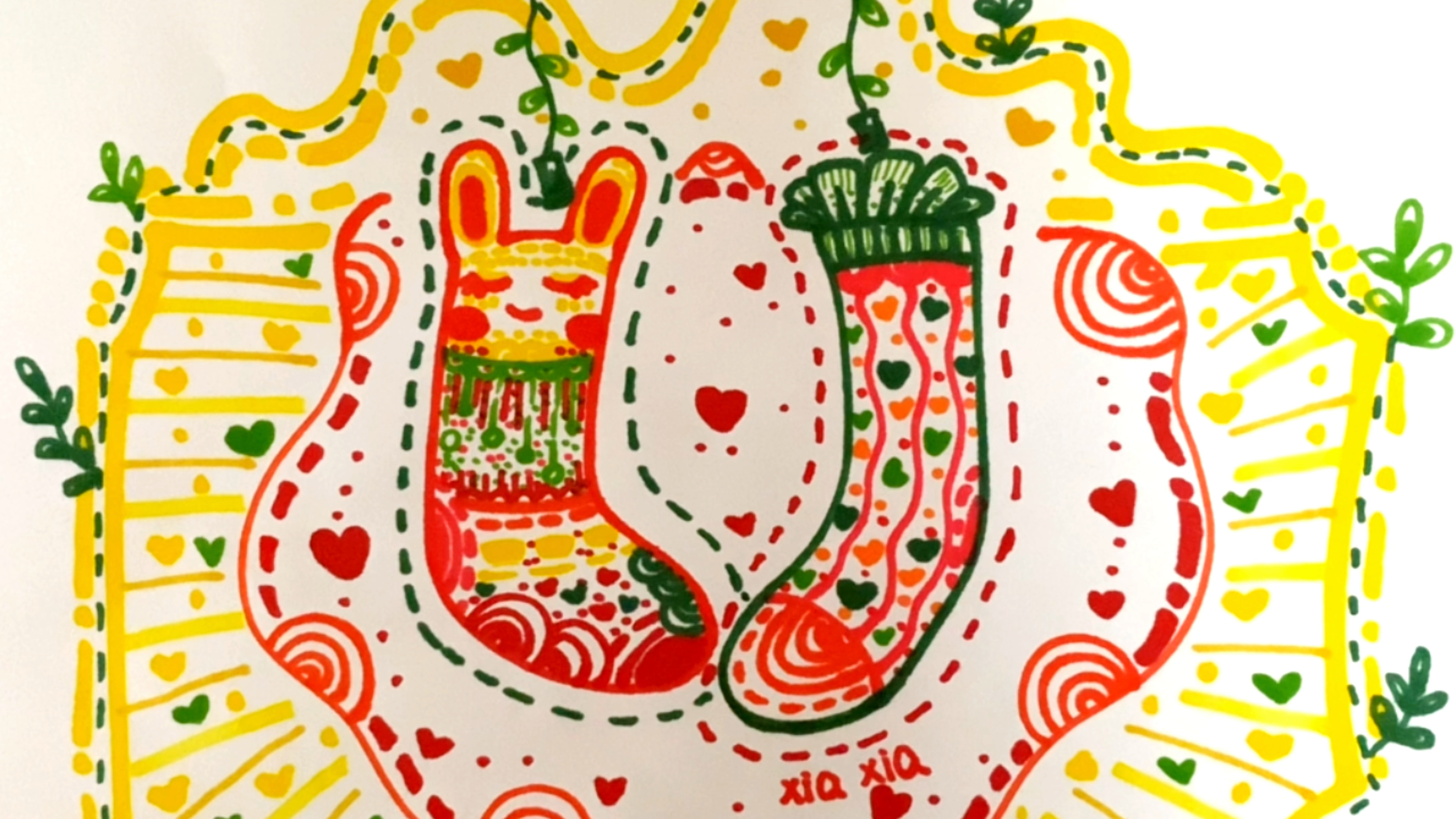 简笔画 袜子