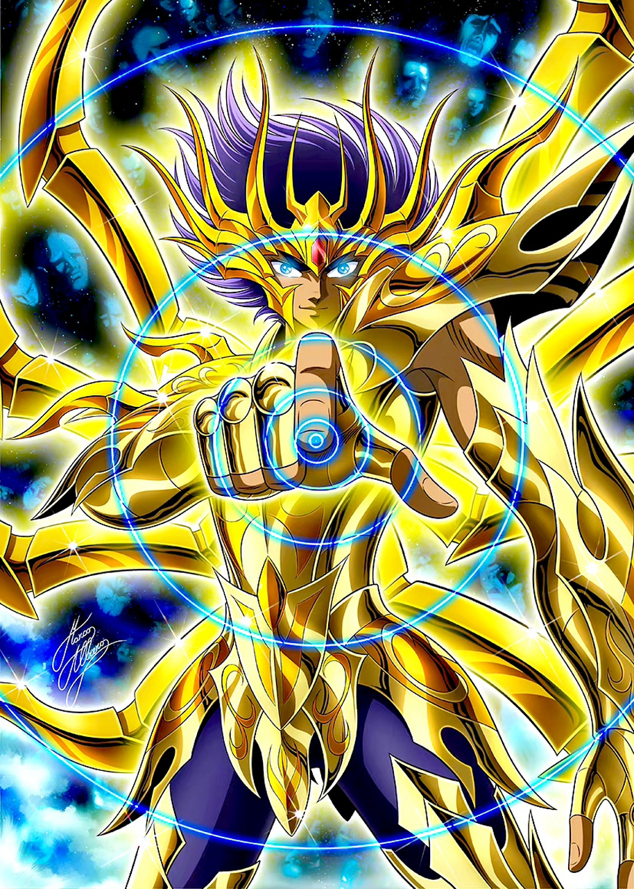 圣斗士星矢:黄金圣斗士对决插画,撒加/米罗,修罗/卡妙,迪斯马斯克