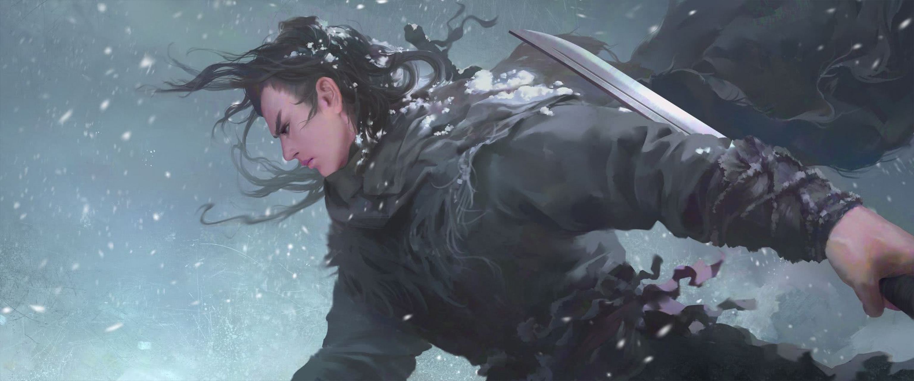 有个白狐脸儿,配双刀绣冬春雷,要做那天下第一.