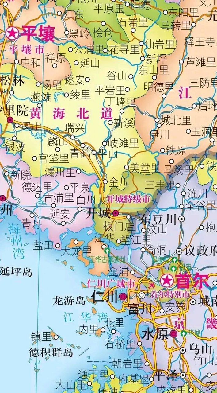 朝鲜和韩国地名中有很多带"里"的地名,是朝鲜半岛上面特有的地名称呼.