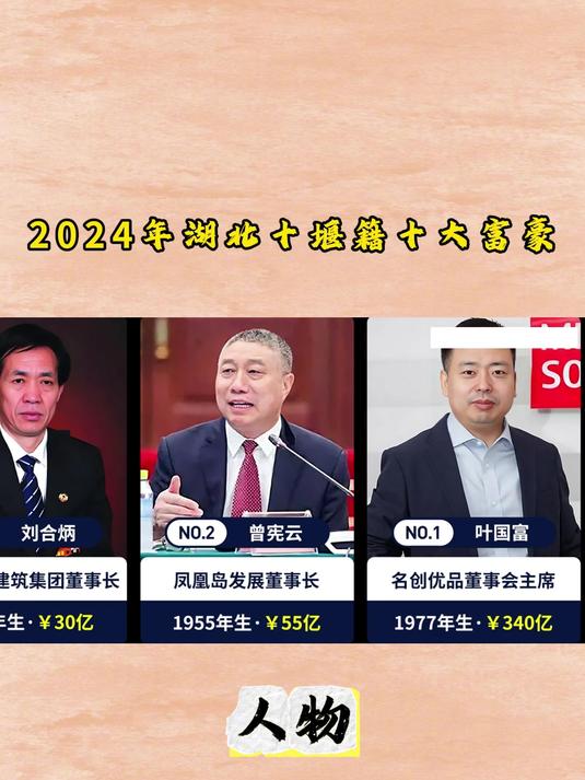 2024年湖北十堰籍十大富豪