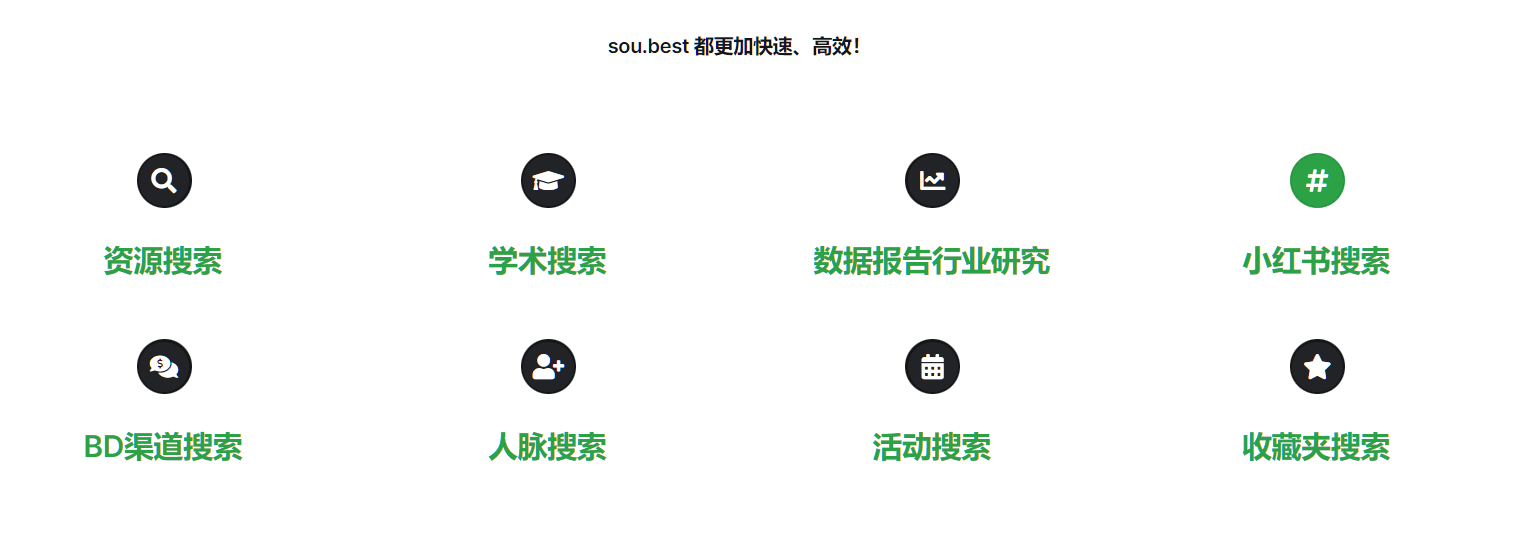 SOU.BEST百倍的搜索效率-专业社交搜索工具