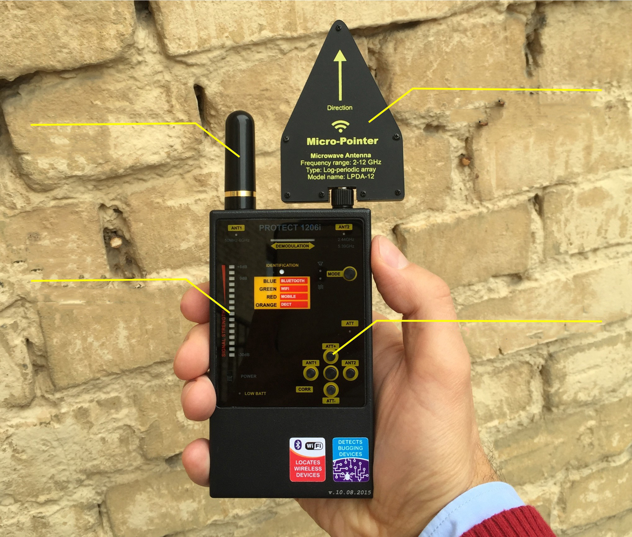 protect 1206i 无线信号检测器 信号检测仪