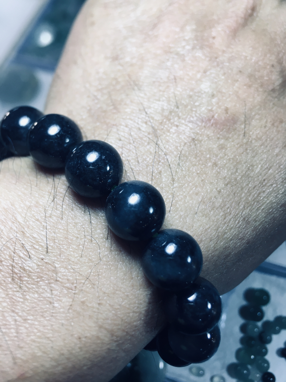 四会天光墟捡漏墨翠手串#古董古玩收藏