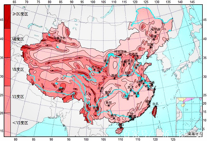 地球六大板塊擠壓造成陸海變迀,中國地震烈度區劃及建築抗震簡介