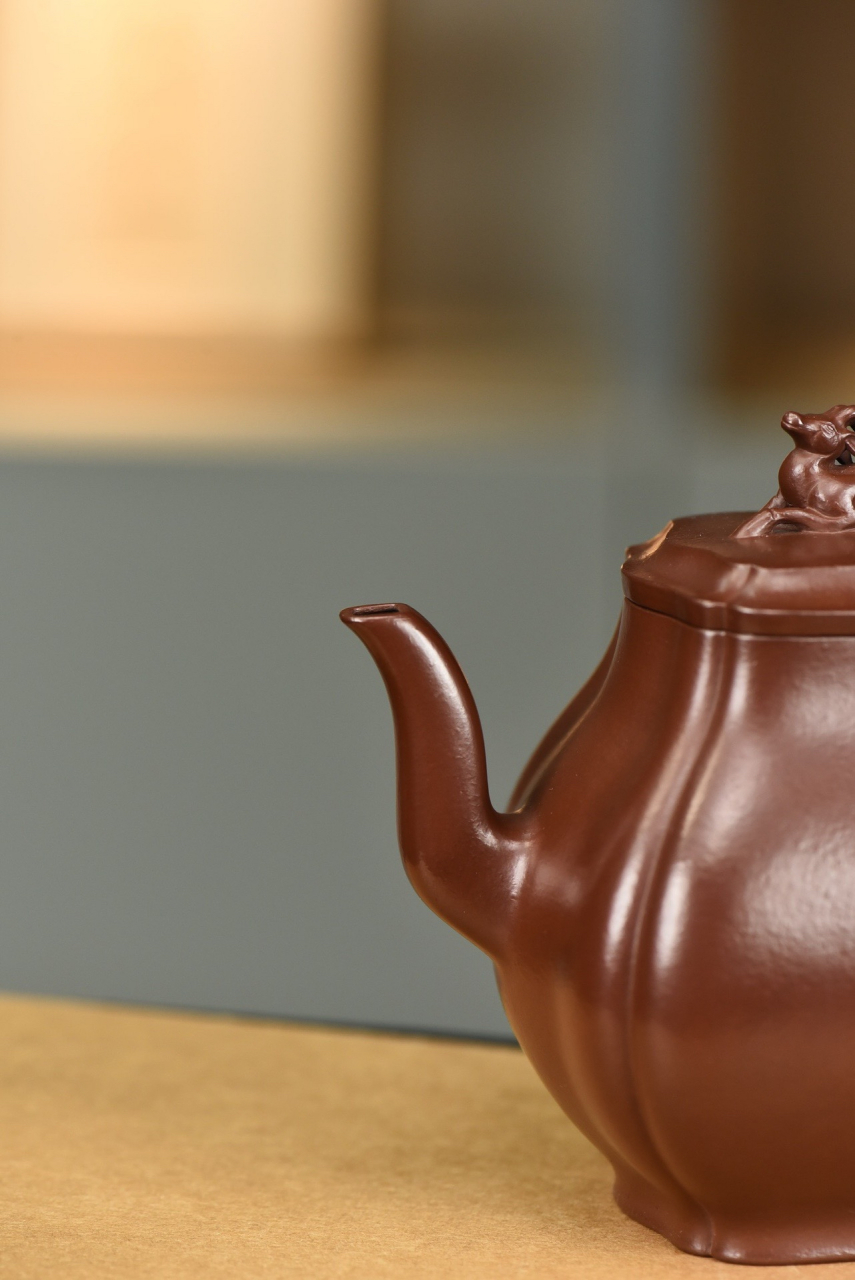 年新作【禅墩·鹿鸣】  原矿紫朱泥,冰窖冷藏泥料,300cc#宜兴紫砂壶