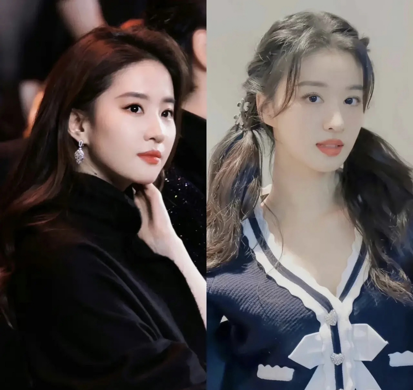 有人说刘亦菲的长相和王楚然神似!我个人觉得气质这块就差远了!