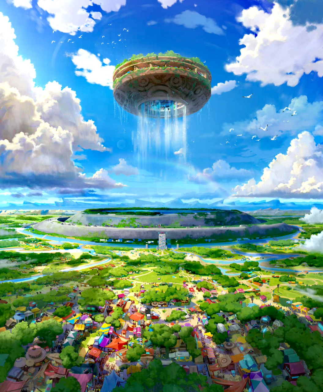 envar studio概念场景作品欣赏,展现了异世界壮观的景色.