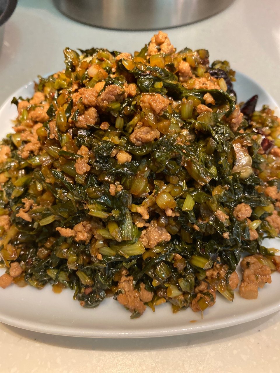 家常菜系列之雪里蕻炒肉末,你不一定吃过的美味