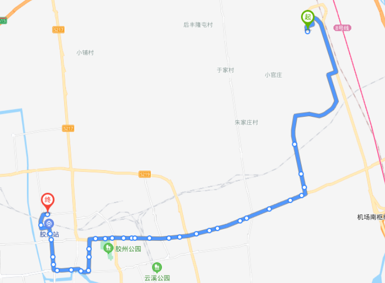 山东青岛胶州火车站途经公交车路线乘坐点及其运行时间