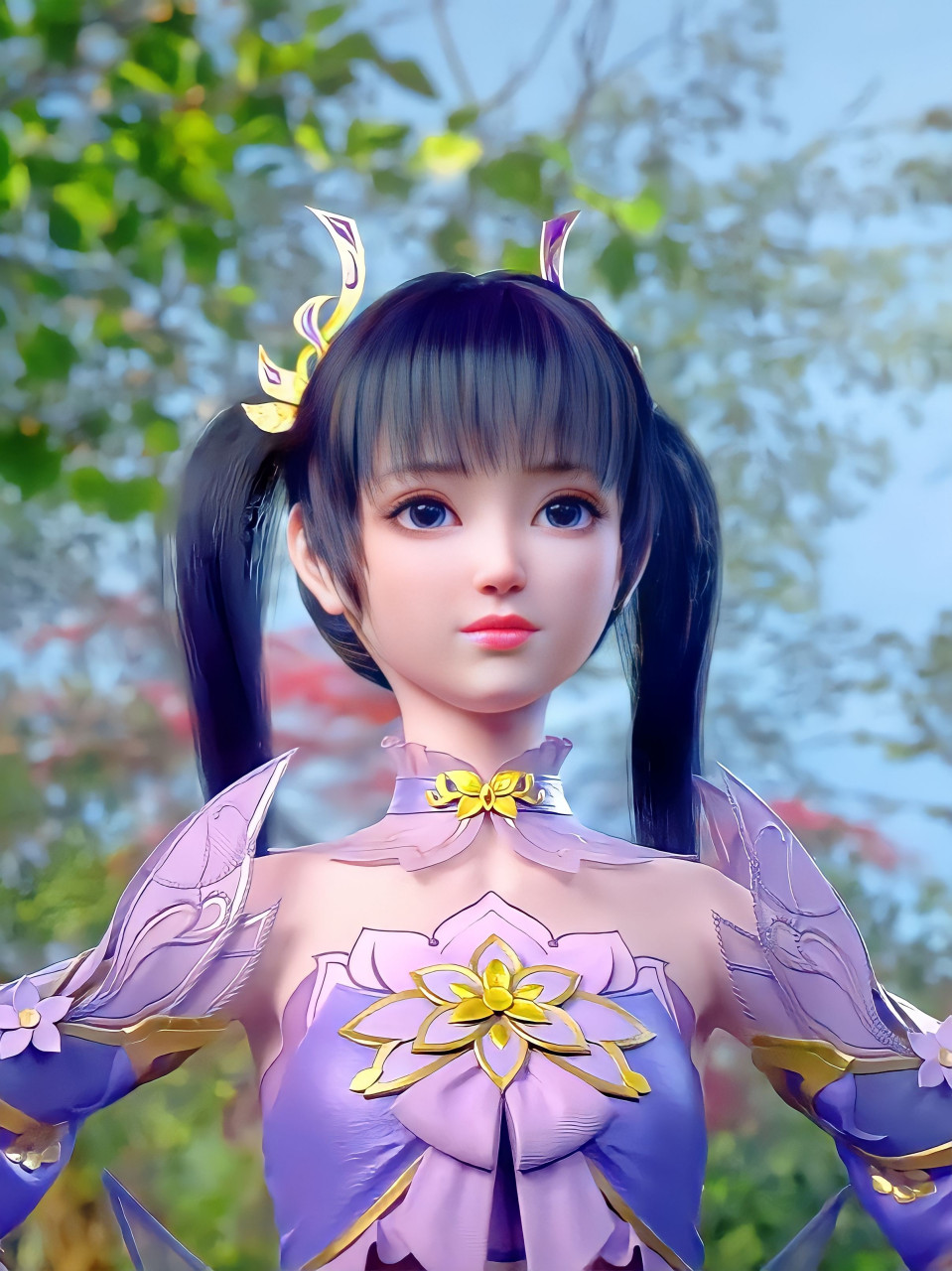 可爱萝莉紫妍精美壁纸#斗破苍穹# #可爱