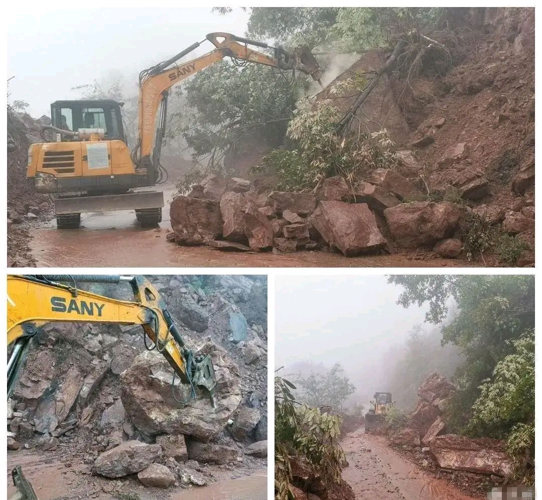 邢台西部山区g340国道塌方中断 当地正全力抢保畅通