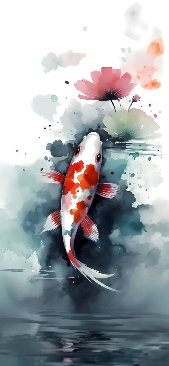 壁纸# #锦鲤# 好运连连