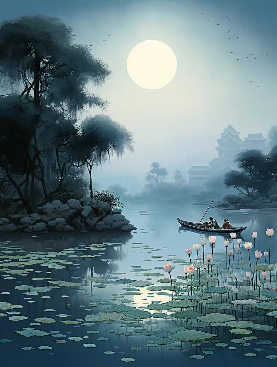 凤凰山下雨初晴,水风清,晚霞明.一朵芙蕖,开过尚盈盈