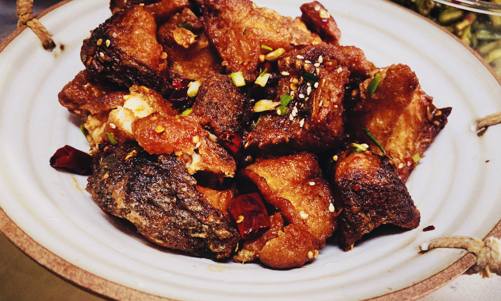 07琐碎生活 刚才烧了一盘很成功的麻辣草鱼块.