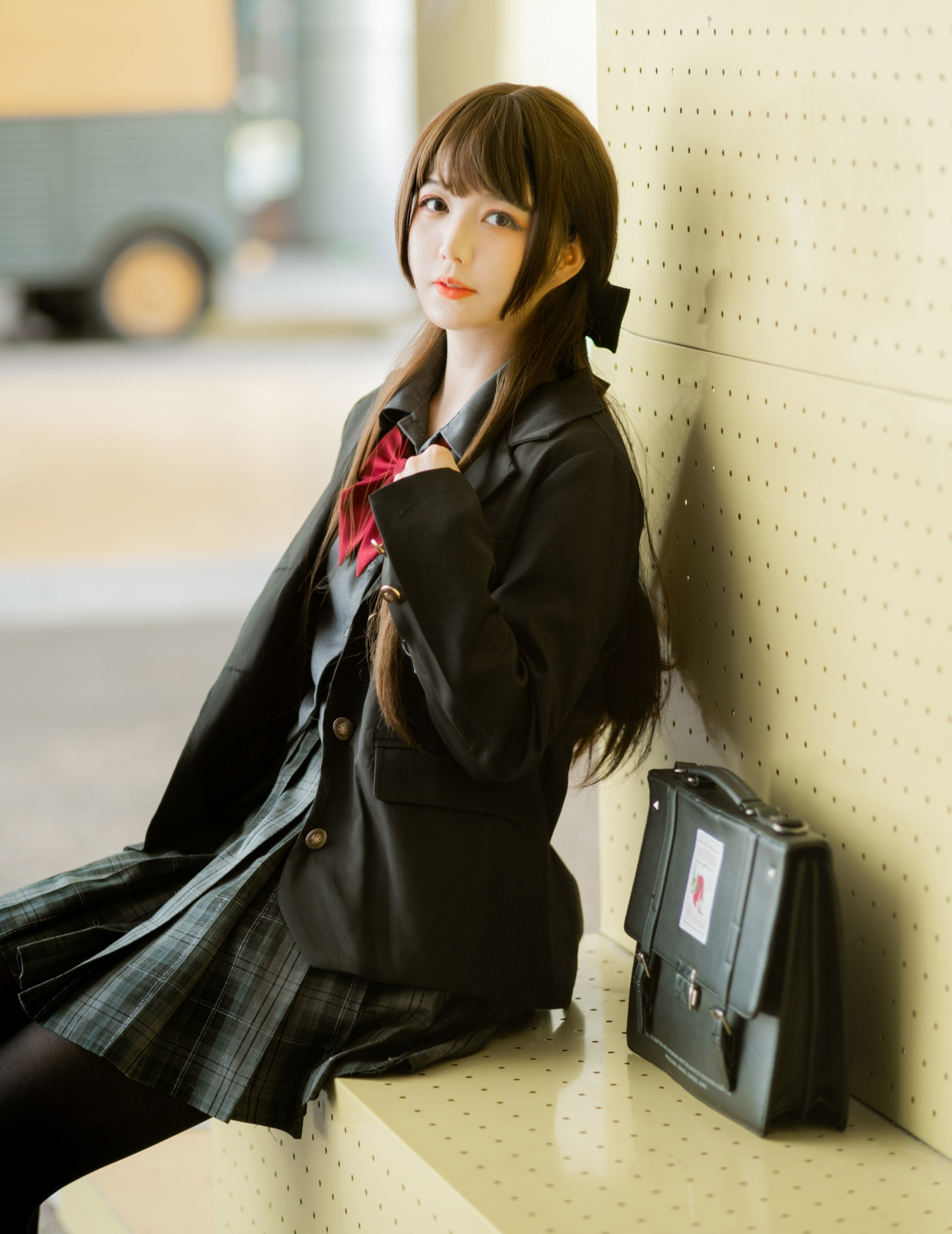 穿"黑丝"裤袜的jk小姐姐的可爱诱惑,呆萌呆萌的,可爱死了