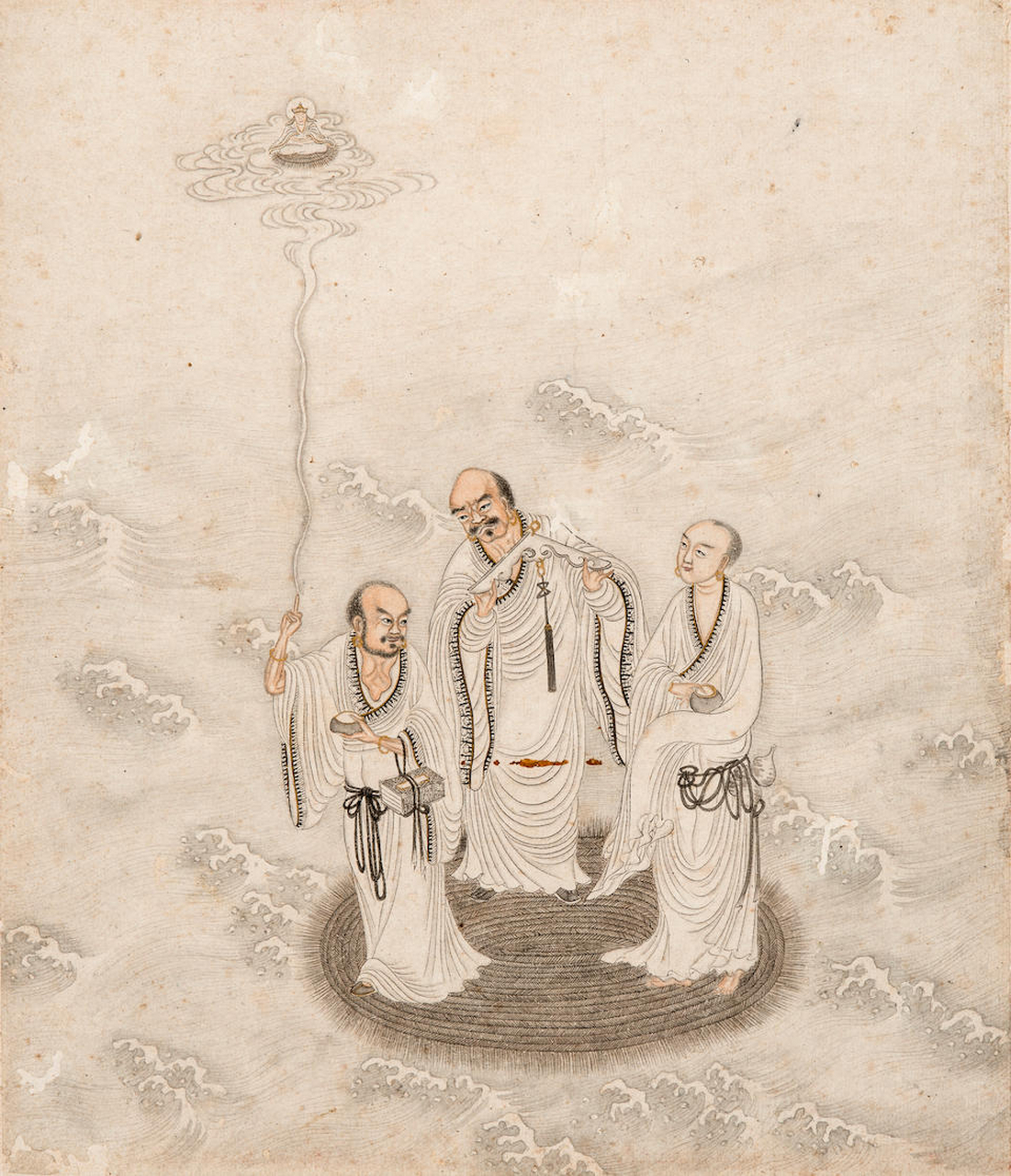 罗汉渡海图册页十二开. ​​​ #绘画欣赏