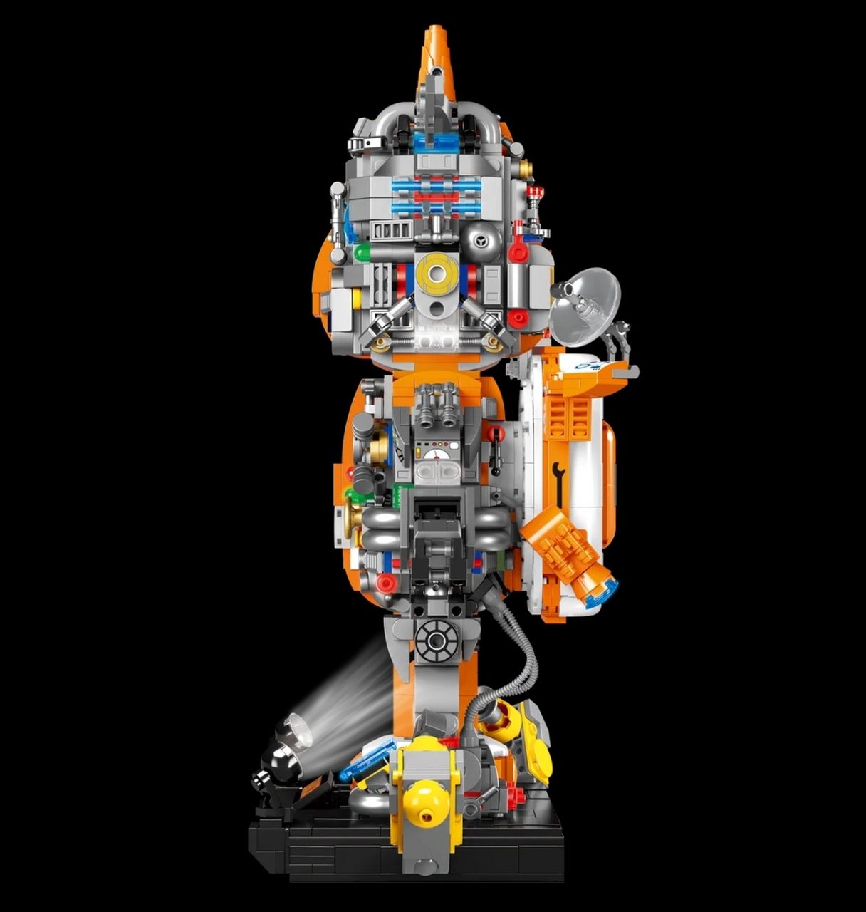 航天太空独角兽半透视机械暴力熊儿童拼装中国积木玩具模型#手办