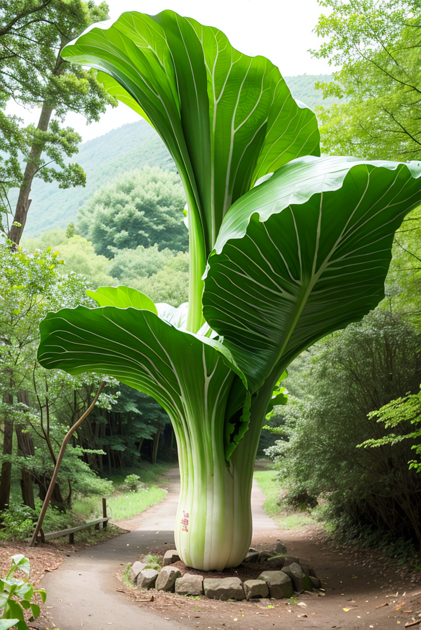 巨大的白菜,见着发财!