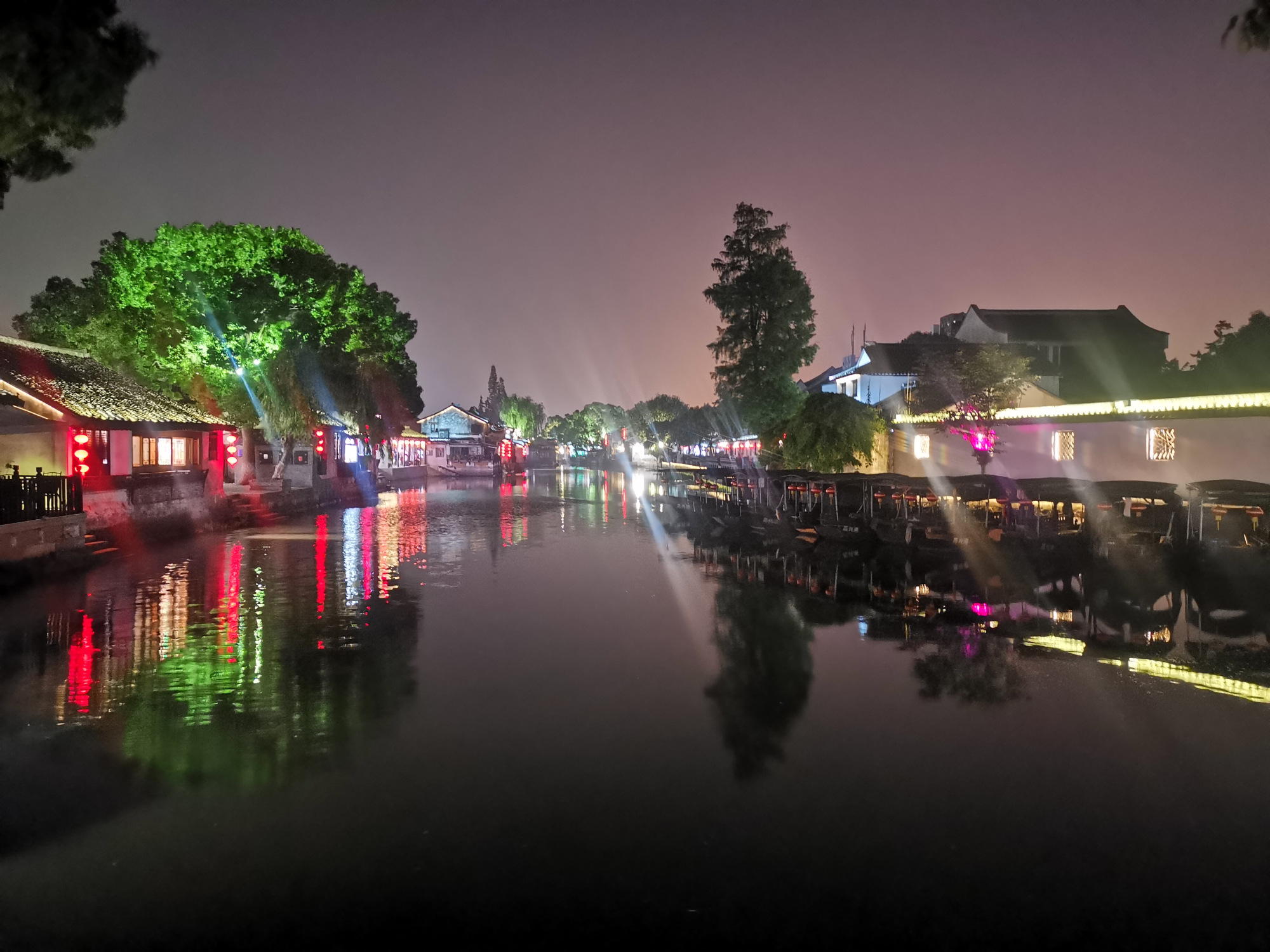 浙江嘉善西塘古镇夜景三