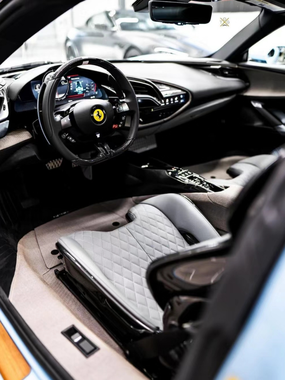 baby blue小清新 法拉利|法拉利sf90|超级跑车|敞篷超跑 #超跑 #跑车