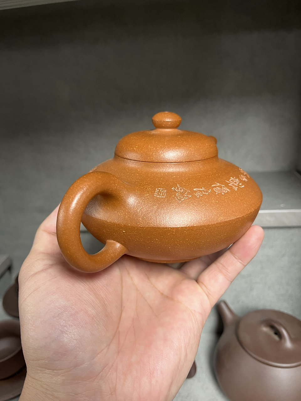 曼生合欢 原矿降坡泥·380cc左右 实力派资深老艺人秦祖荣作 双刀国工