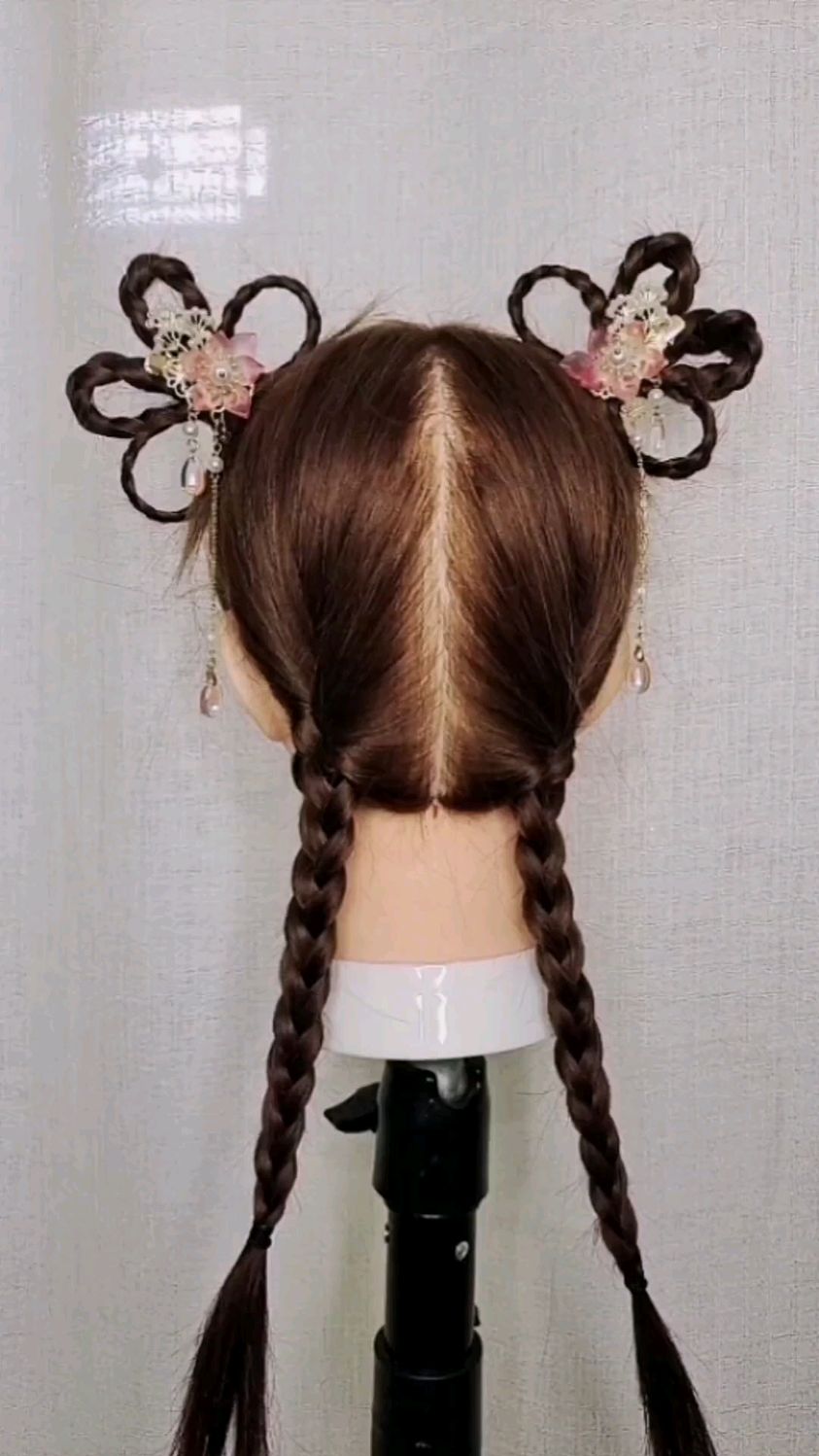 儿童编发简单古风小仙女发型出门游玩给姑娘扎一个回头率超高