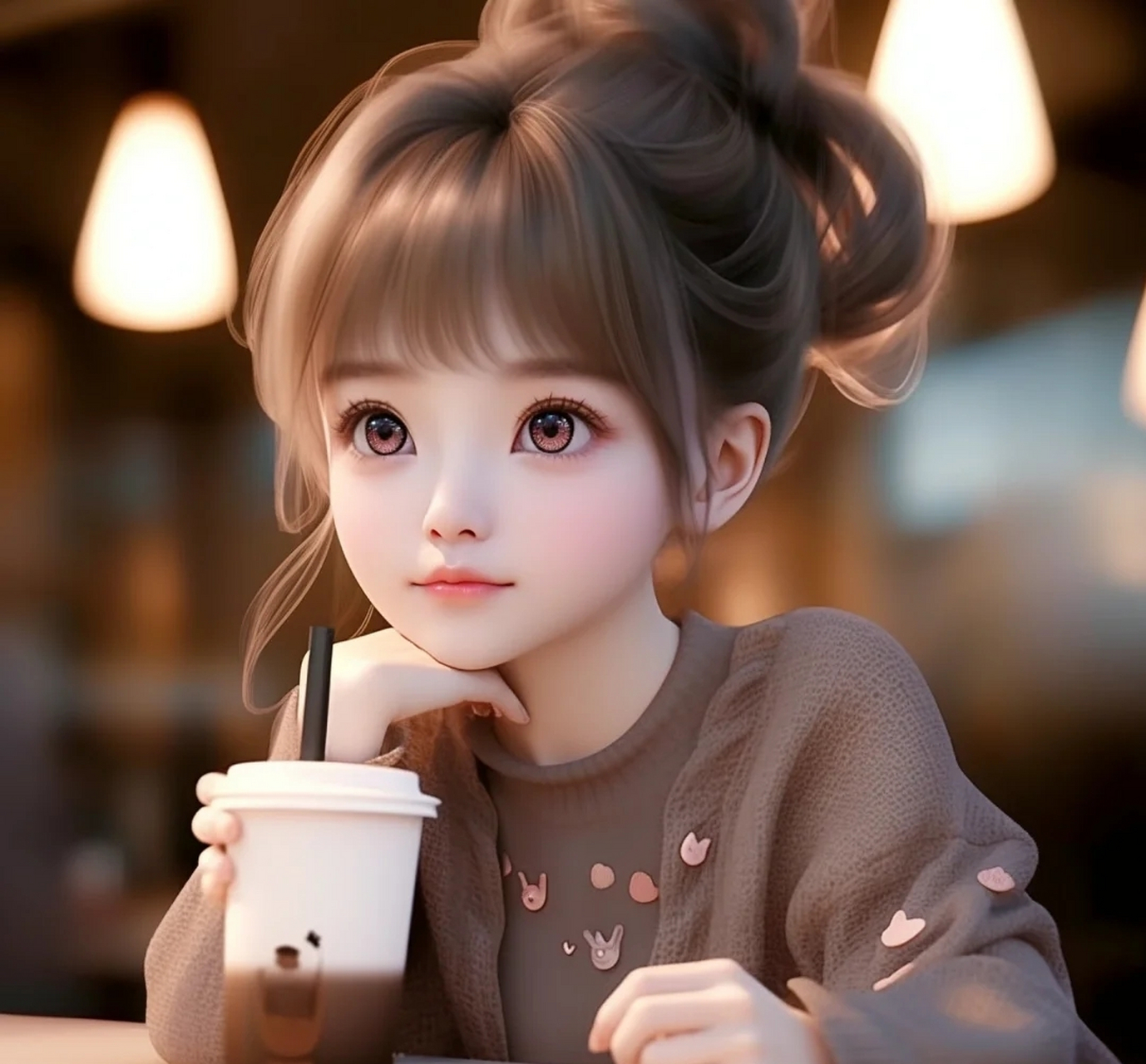 可爱呆萌的小姐姐