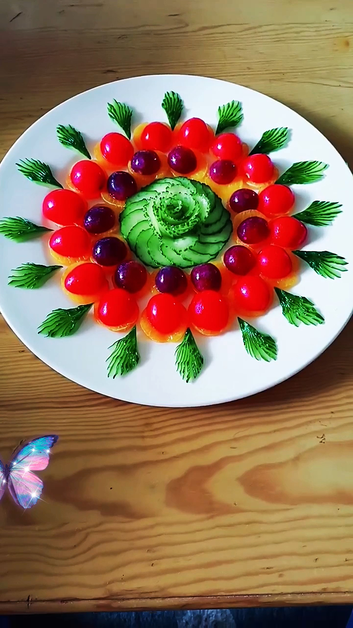 第102道水果拼盘圣女果这样做法好看又好吃