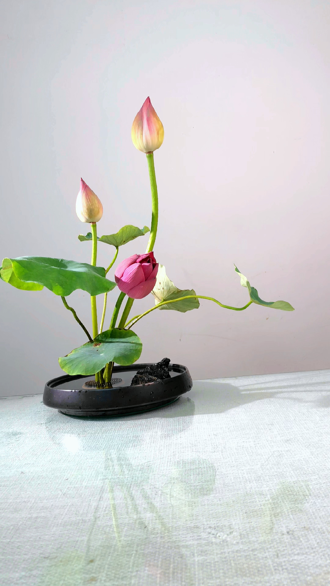 中式插花,荷花插花