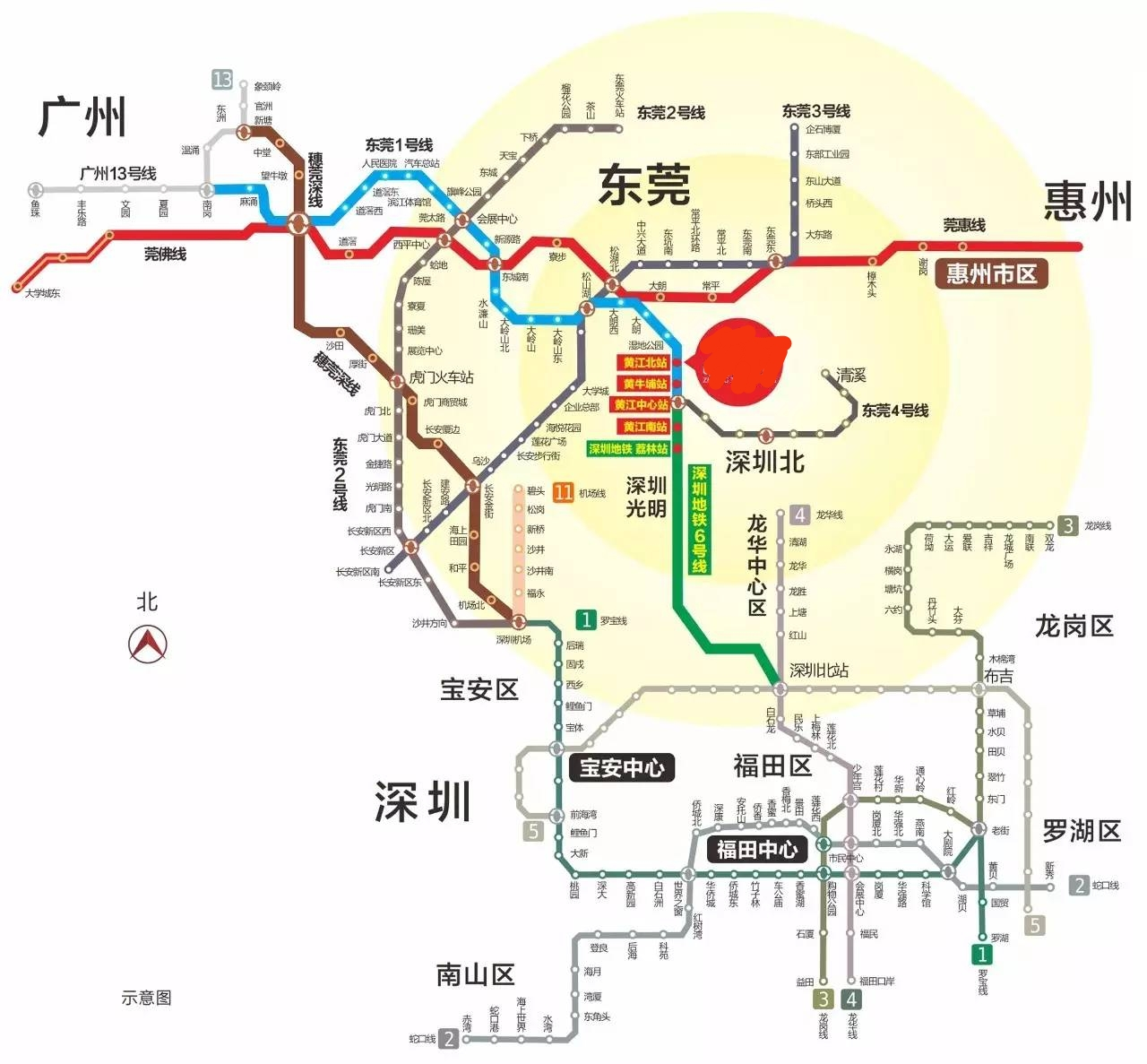 东莞地铁站点图图片