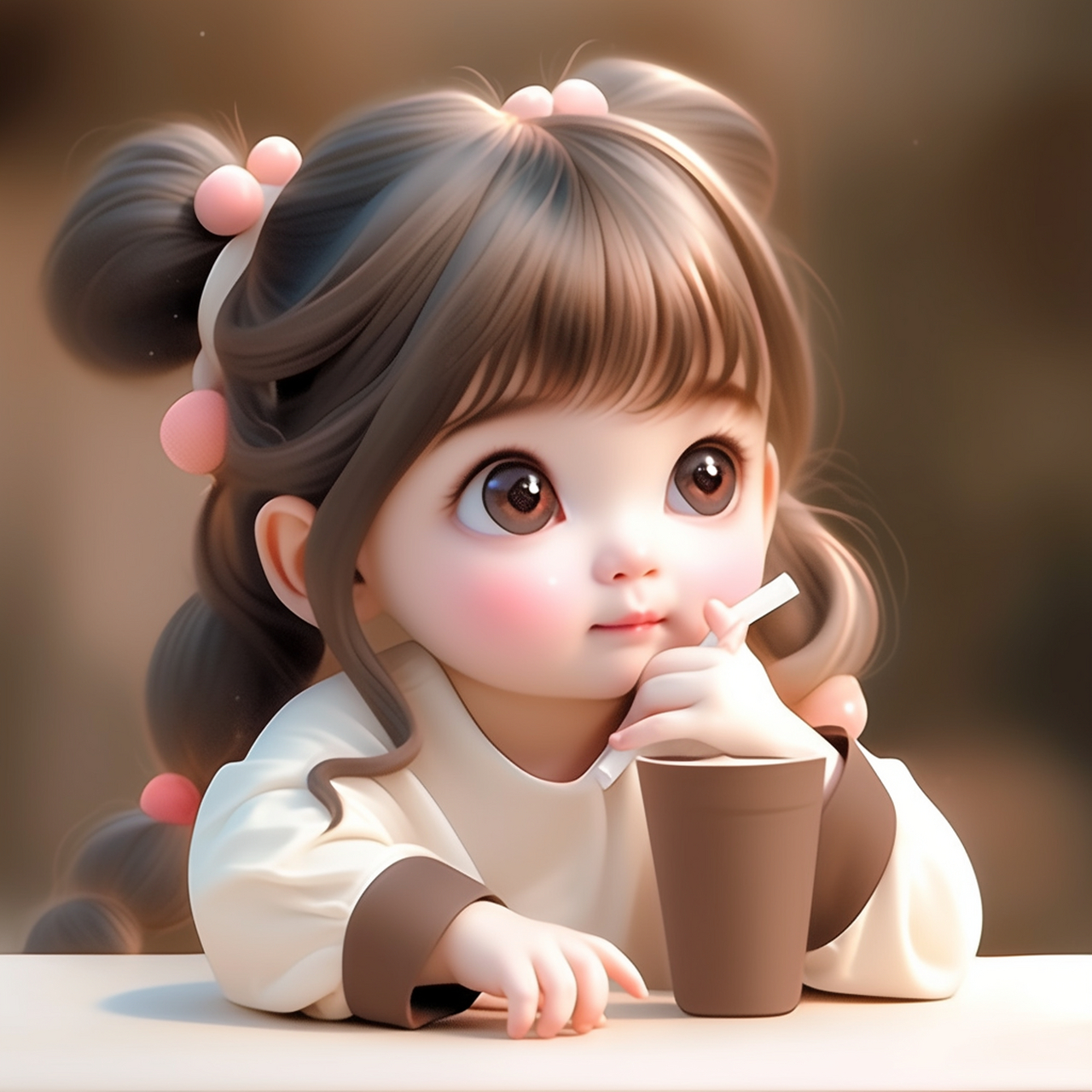 奶茶妹妹#ai绘画# #二次元# #q版头像