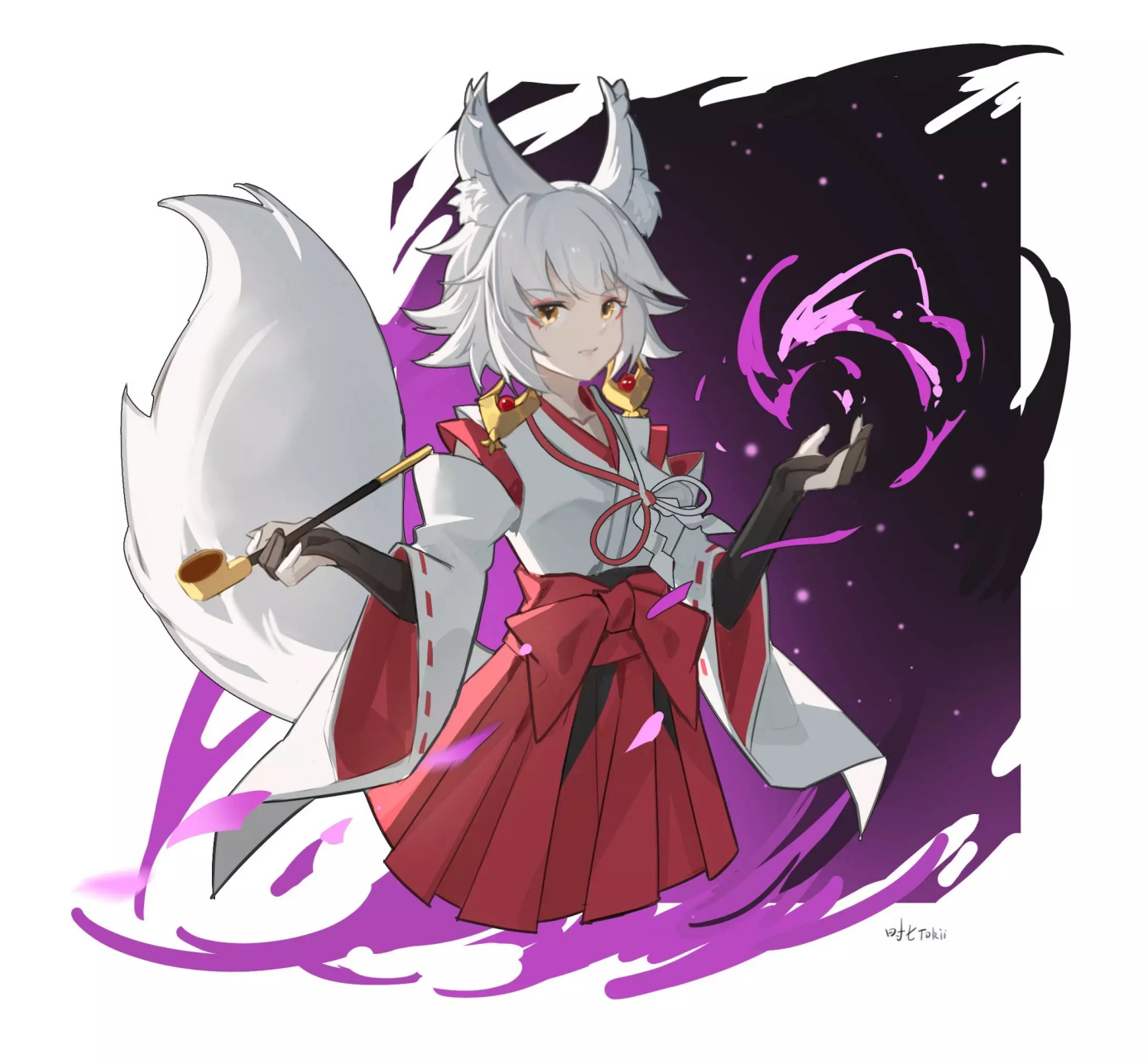 原神# 雷电真&狐斋宫.