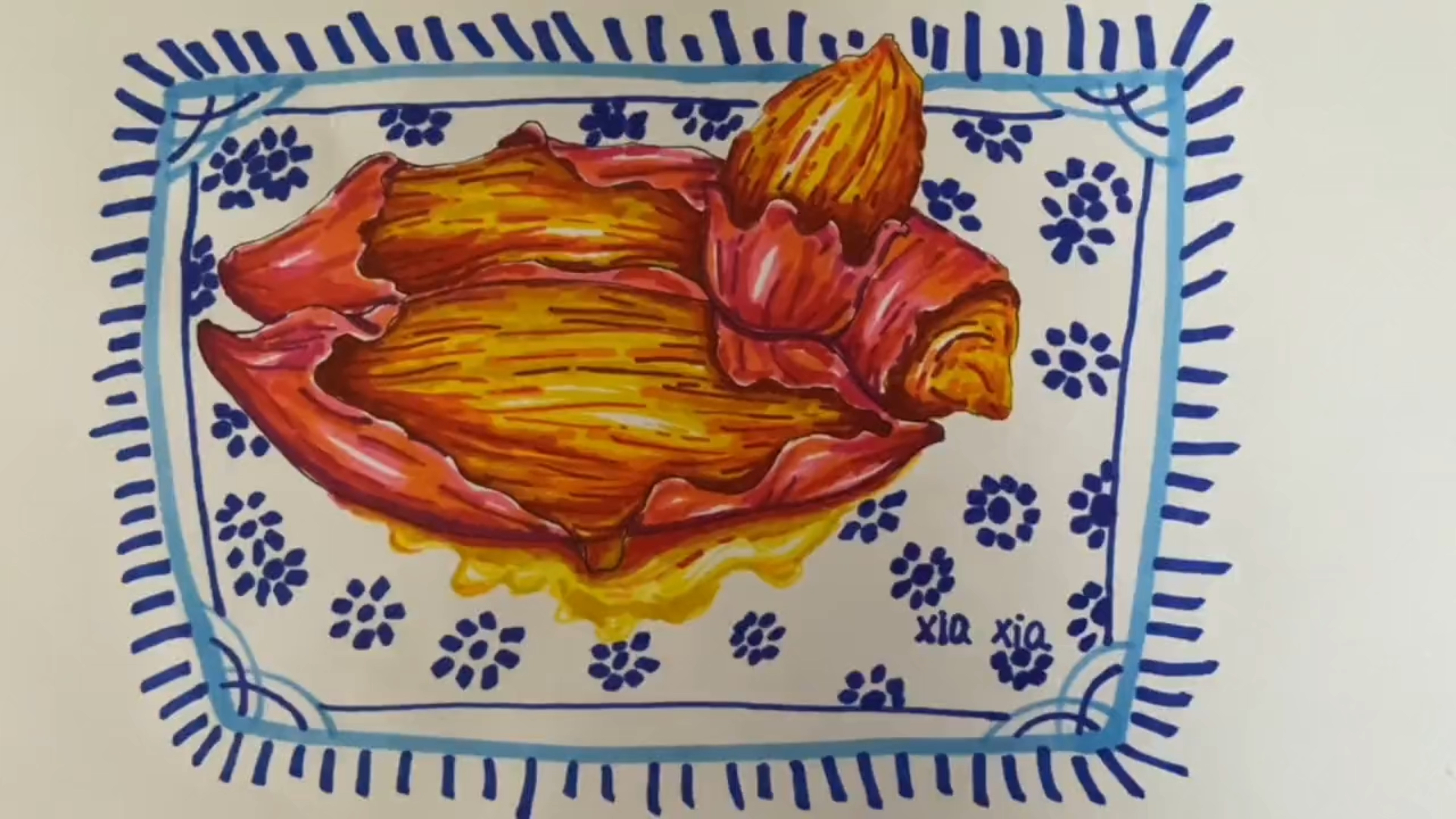 简笔画红薯的简单绘画