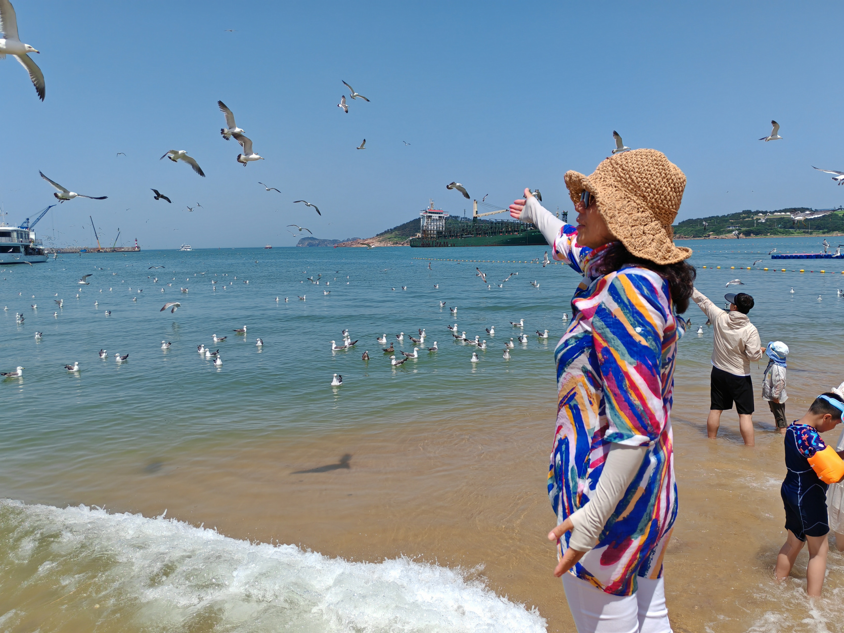 【一路向北:威海】遊罷東楮島漁村,沿著g228前行,有海驢島,風車大道