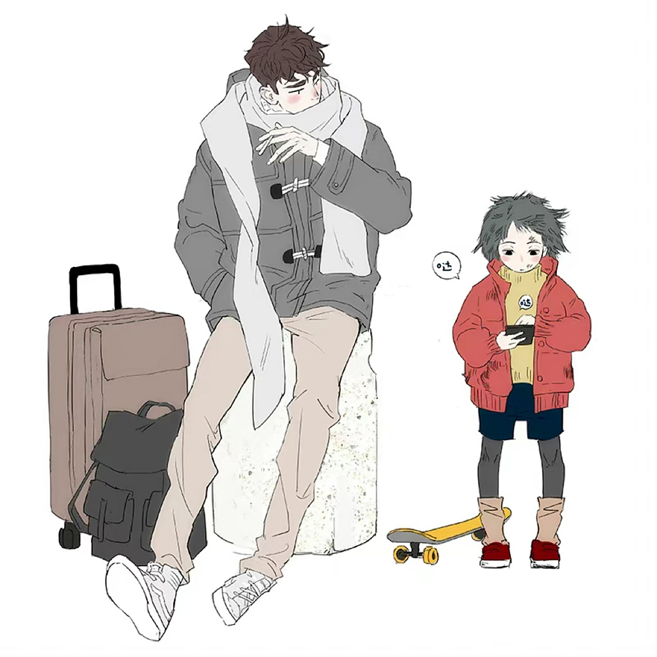 霜简阁#  顾淼车站捡嫂子,顾飞店门口捡媳妇儿. 画师:机甲没充电