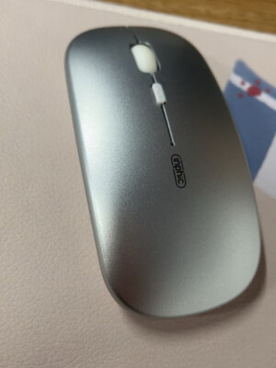 英菲克(inphic) pm1无线鼠标可充电式办公轻音蓝牙三模电量显示便携